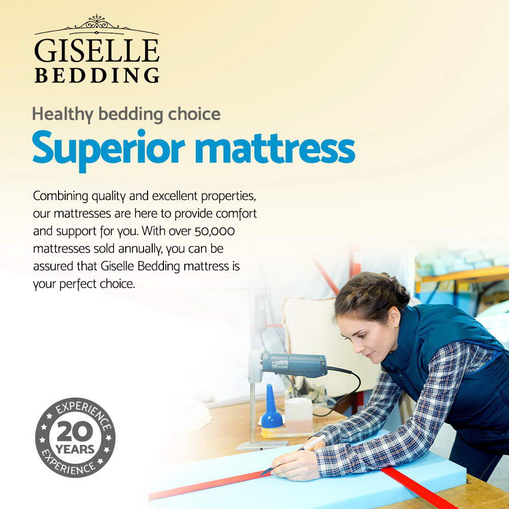 Donegal Cool Gel Memory Foam Euro Top Mattress – White – Queen