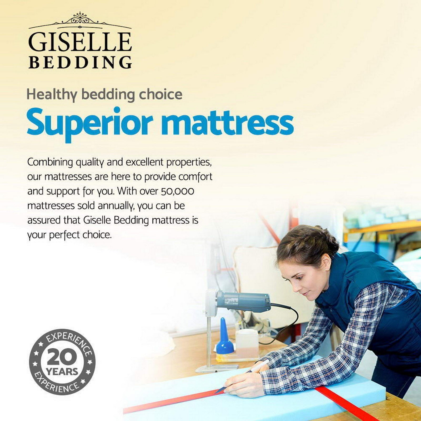 Charcoal Bamboo Euro Top Mattress – Black – Double