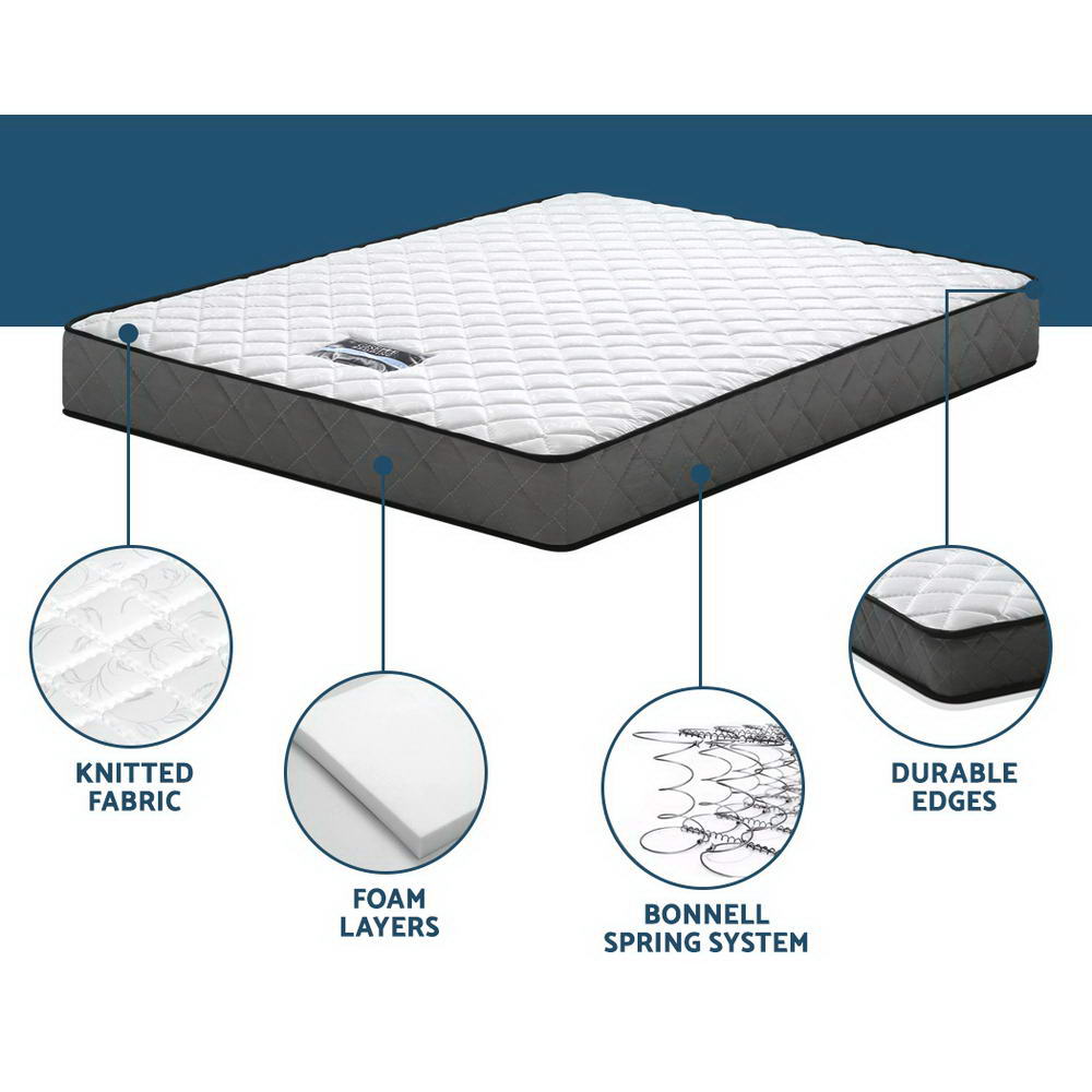 Alderon Tight Top Spring Mattress – White – Double
