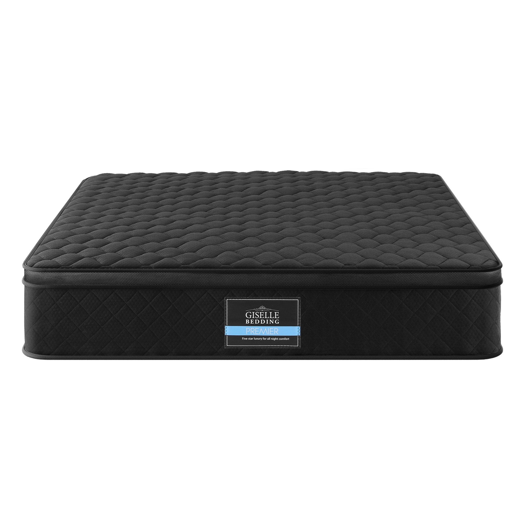 Cove Mattress 34cm Euro Top 5-Zone Pocket Spring Black – Queen