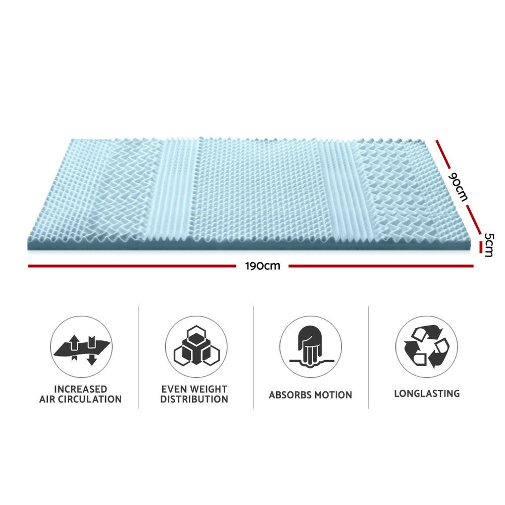 Soothe Gel Memory Foam Mattress – White – Single