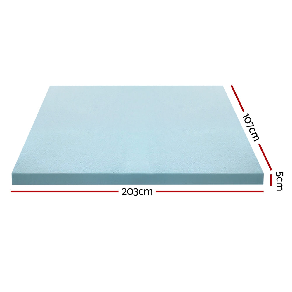 Halston Gel Foam Mattress Topper – White – King Single