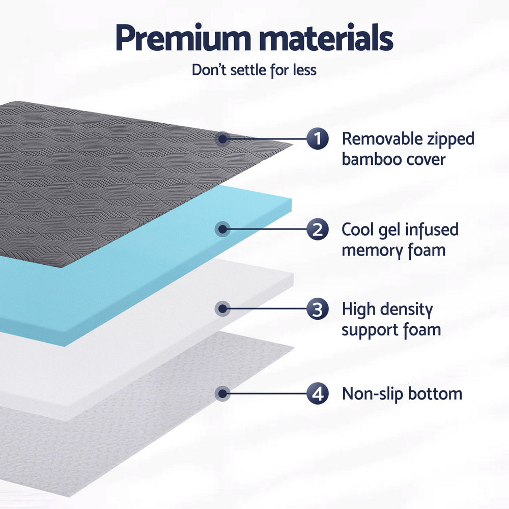 Aldrin Gel Foam Mattress – White – King