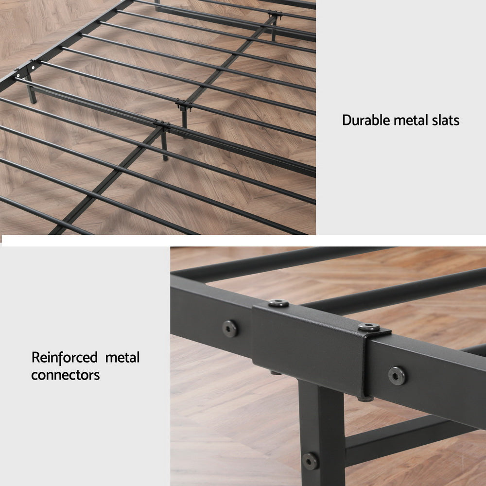 Dane Metal Bed Frame – Black – King