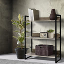 Bookshelf 3 Tiers - NOE Black and Oak
