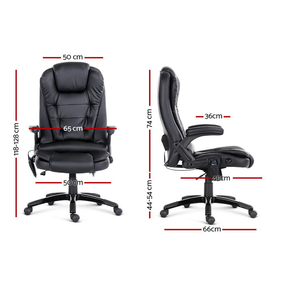 Executive 8-Point Massage Office Chair – Black