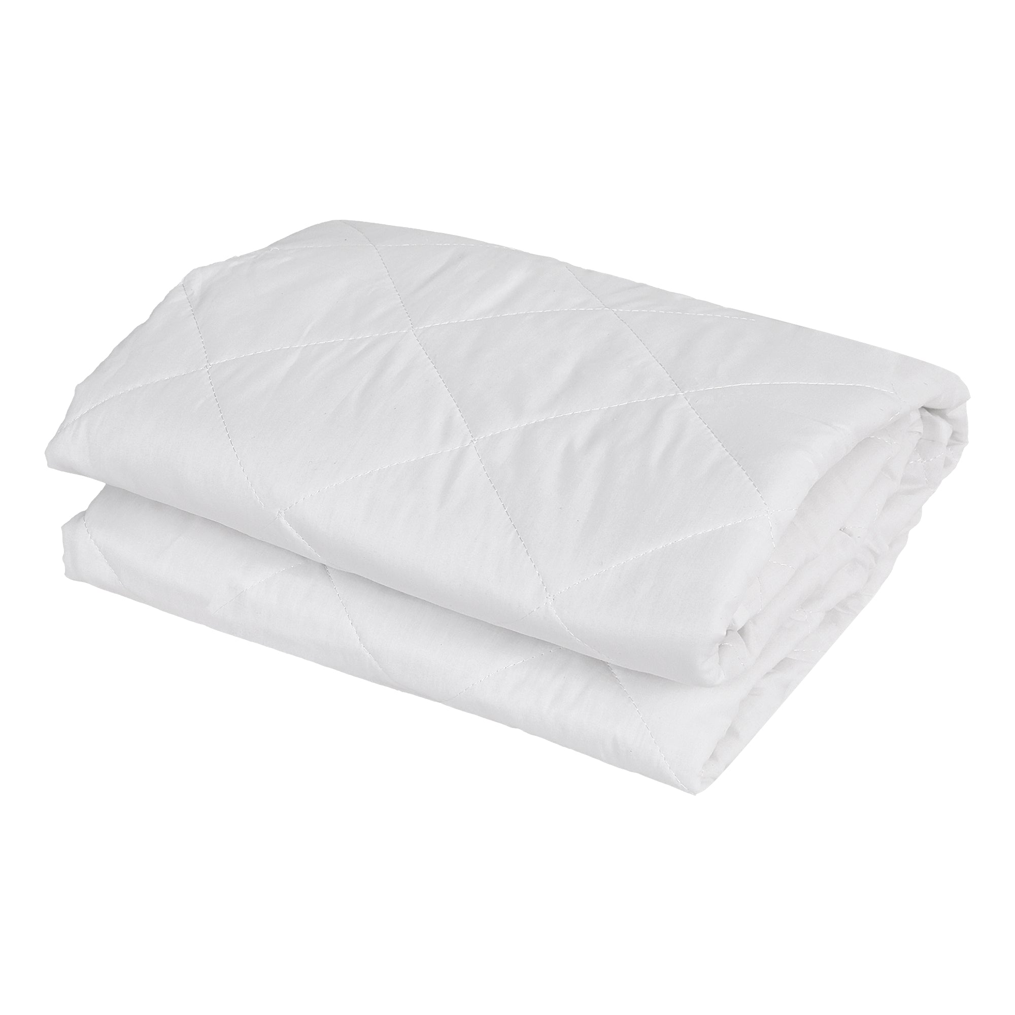 Calderon Cotton Quilted Mattress Protector – White – Double