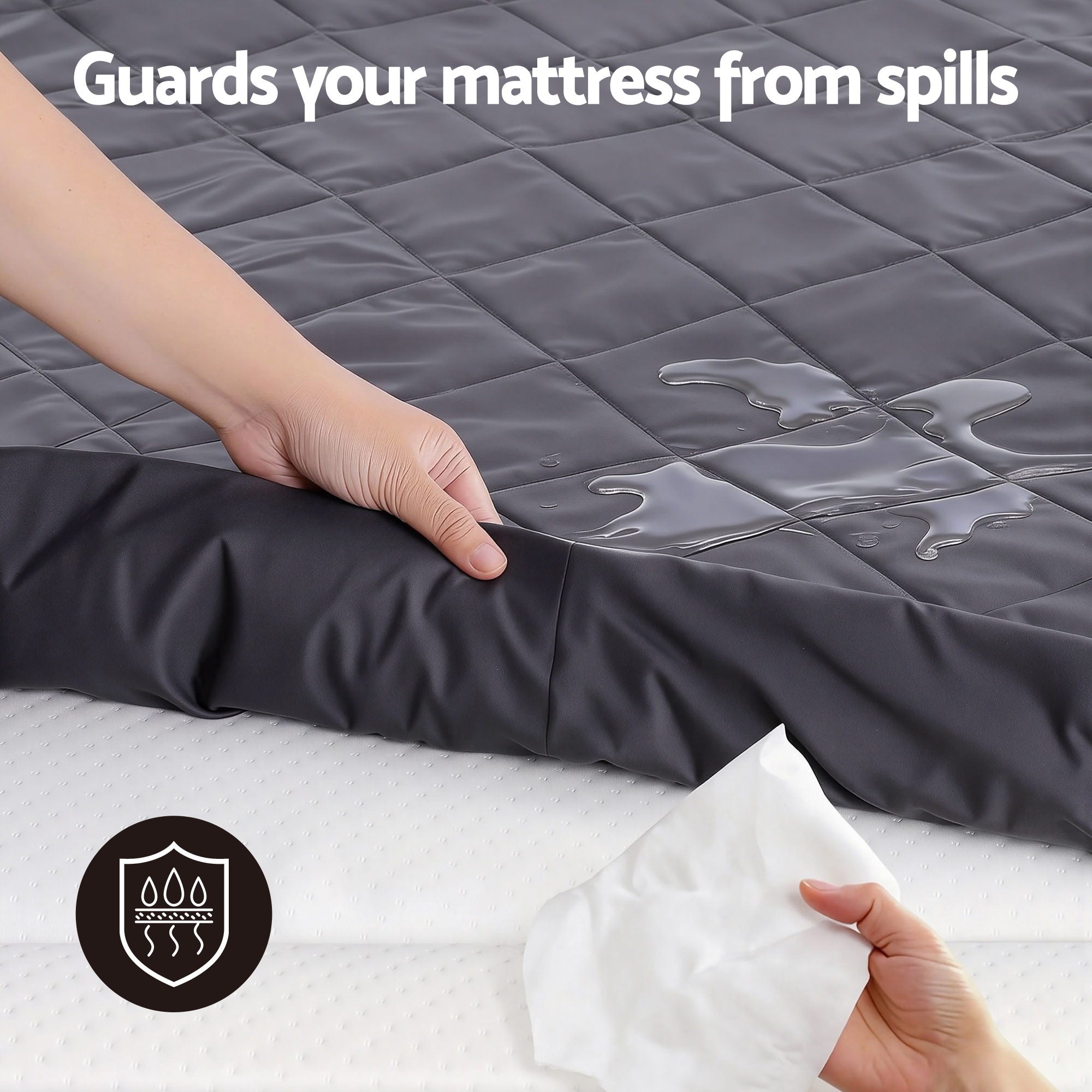 Serano Microfiber Mattress Protector – Grey – Queen