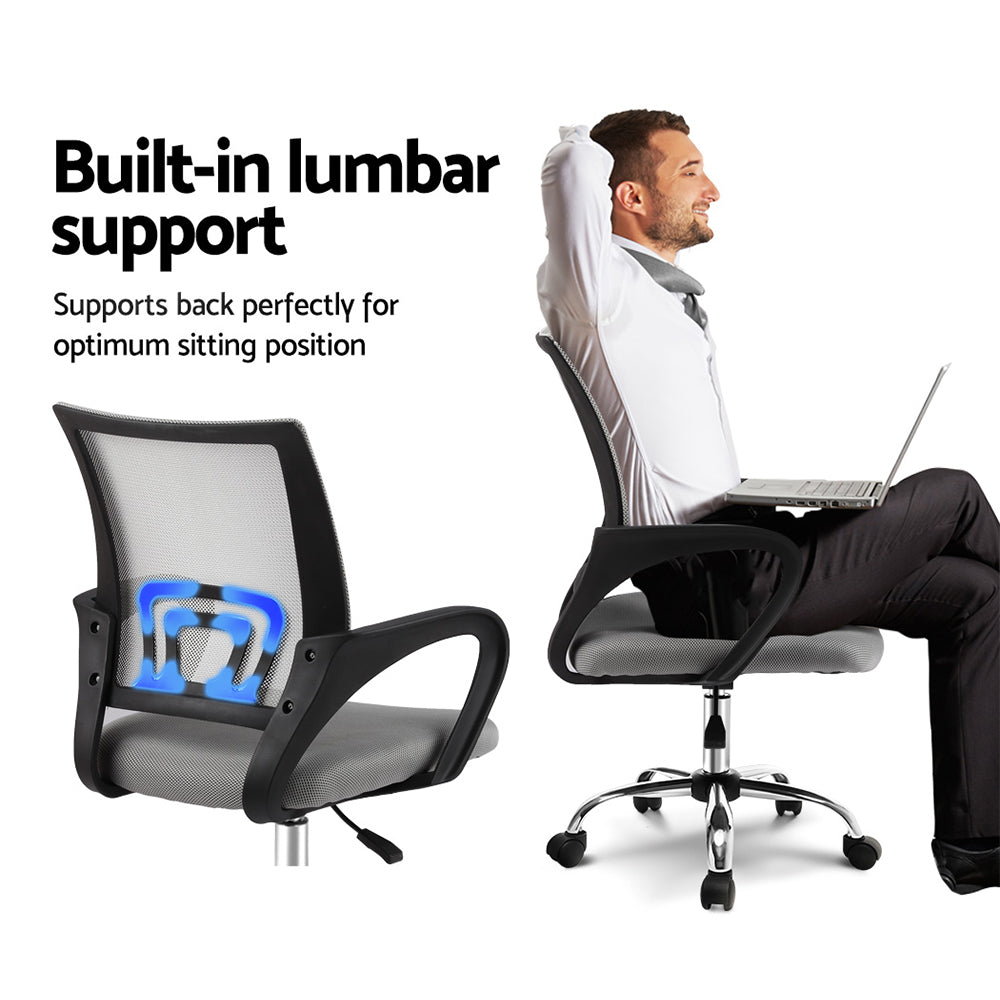 Prism Mid Back Mesh Office Chair – Grey – Regular