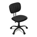 Armless Office Chair with Wheels, Ergonomic 360° Swivel Home Office Desk Chair, Height Adjustable Computer Task Chair with Fabric Back and Seat for Small Space, Black
