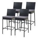 Atlas 4 - Piece Outdoor Bar Stools Dining Chair Bar Stools Rattan Furniture