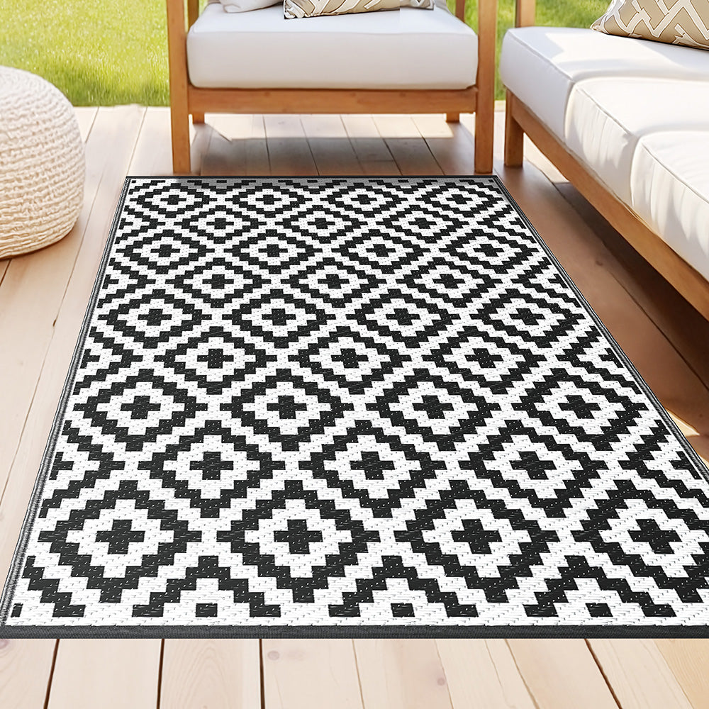 Indigo Black Modern Rug Rugs