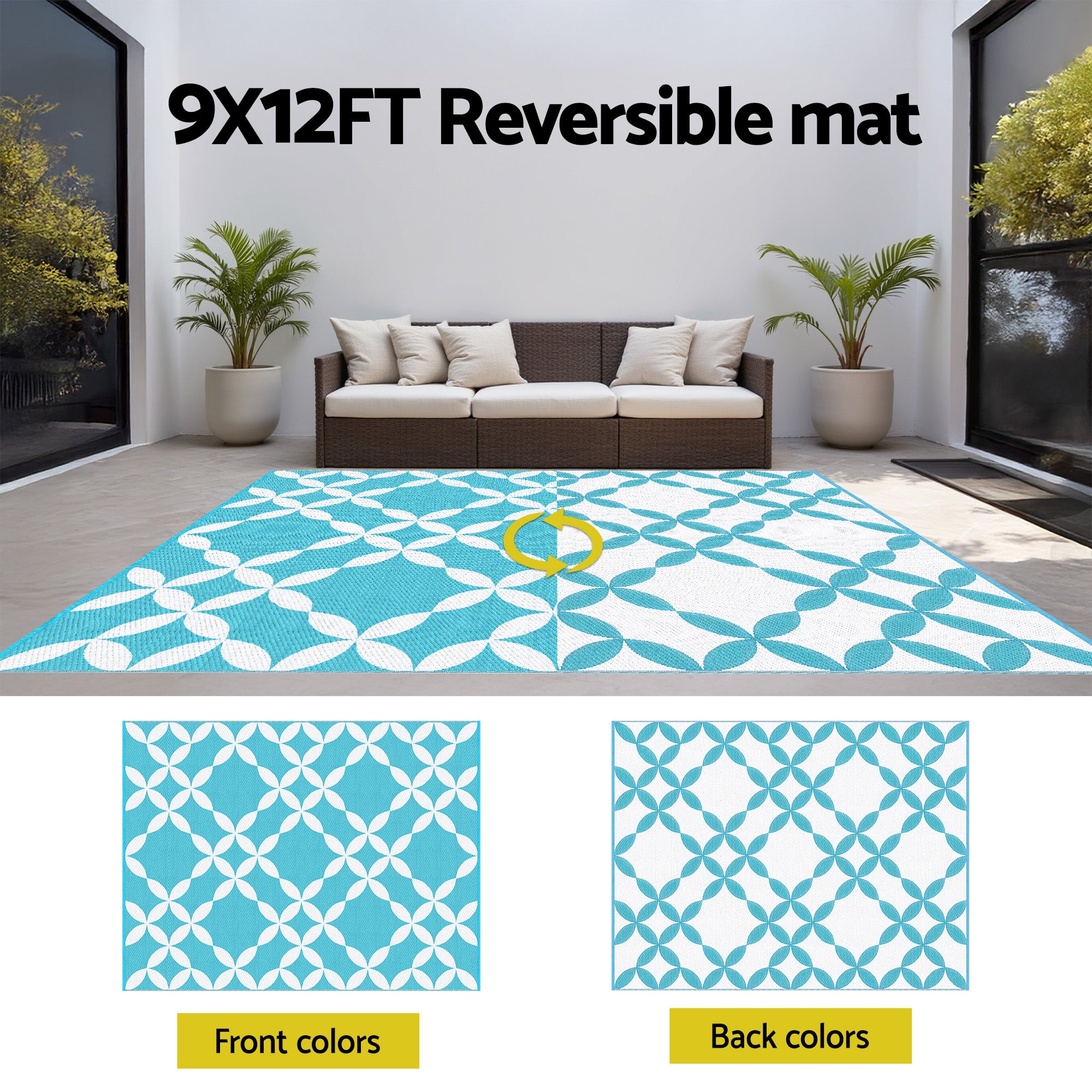 Marston Outdoor Area Rug – Green – Large