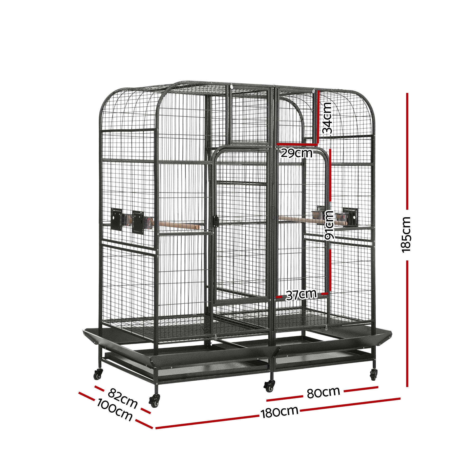 Ashford Extra Large Bird Aviary – Black – 185 cm