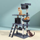 Cat Tree 141cm Tower Scratching Post Scratcher Condo Wood House Bed Grey