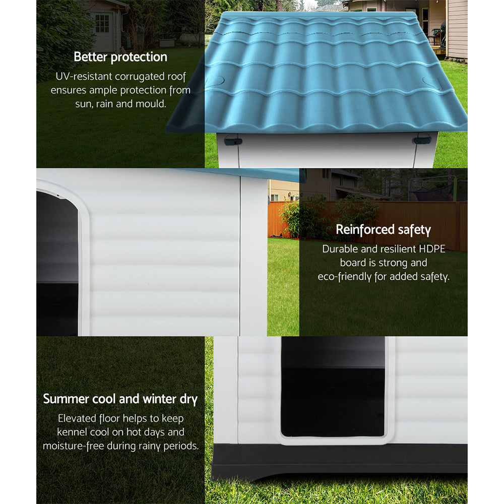 Guardian Weatherproof Dog Kennel – Blue – X Large