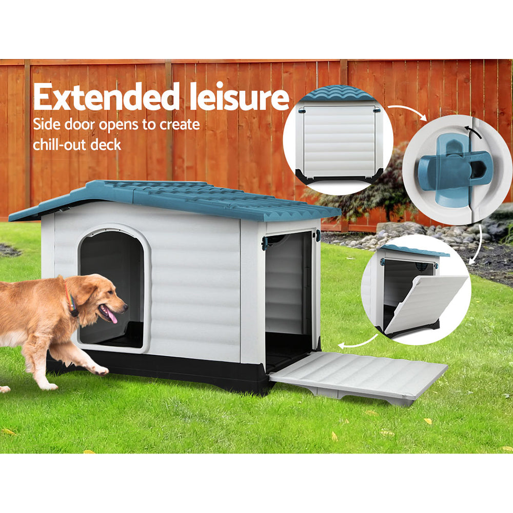 Guardian Weatherproof Dog Kennel – Blue – X Large