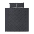 Quilt Cover Set Diamond Pinch Black – Queen