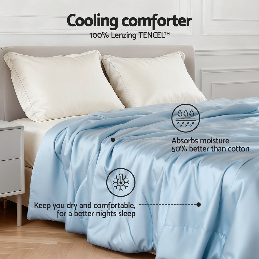 Breeze Tencel Quilt – Blue – King