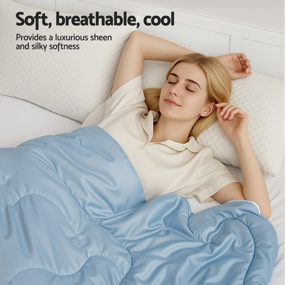 Breeze Tencel Quilt – Blue – King