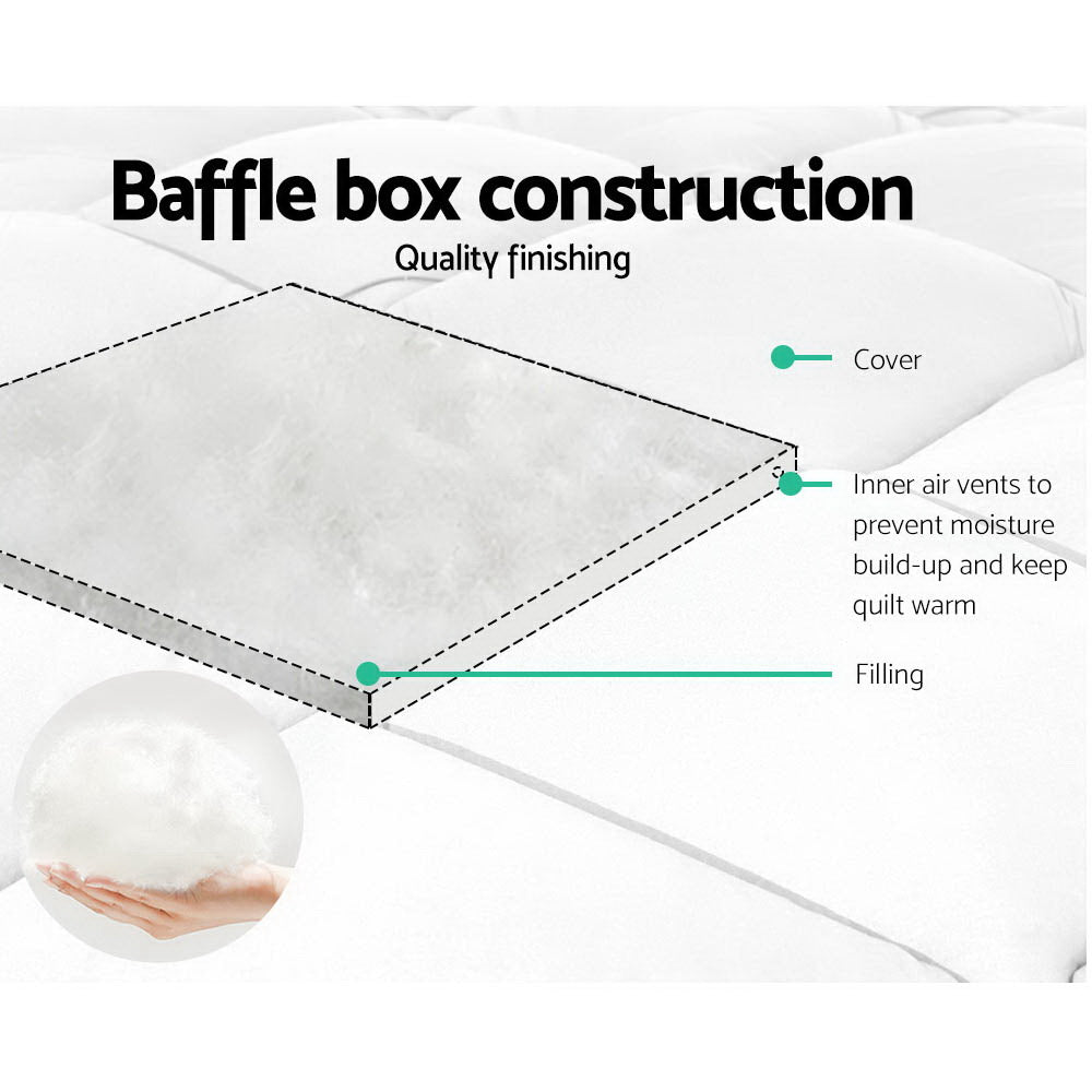 Nova Bamboo Microfibre Quilt – White – King