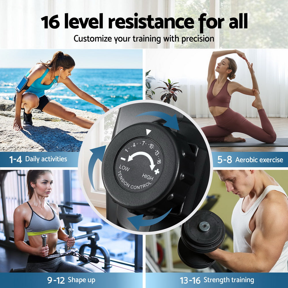 Cove Magnetic Rowing Machine – Black – App Connect