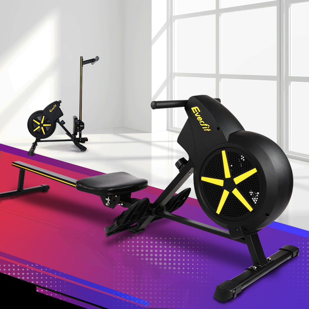 Rowing Machine Air Rower Exercise Fitness Gym Home Cardio