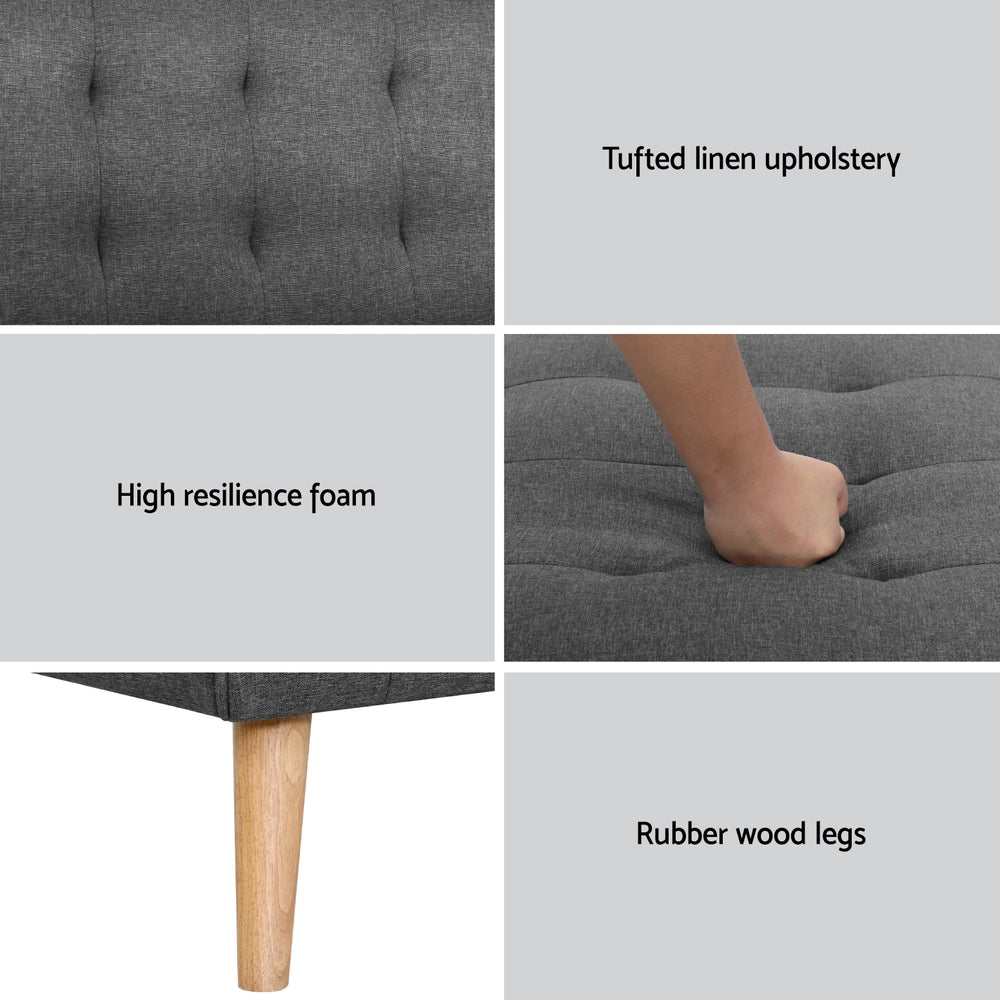 Rowan Single Sofa Beds – Grey – Set of 2