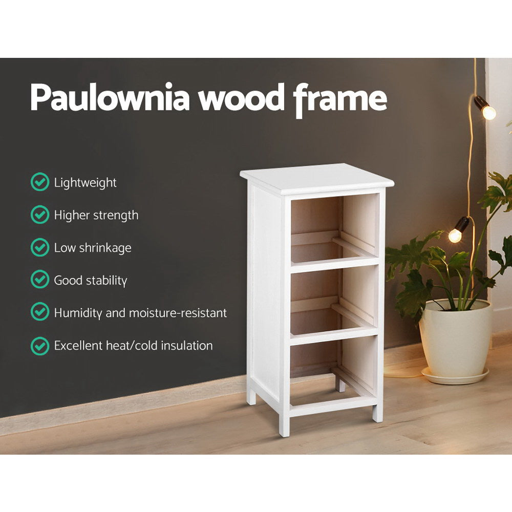 Valentina 3 Drawer Storage Cabinet – White