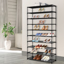 Shoe Rack Cabinet Stackable 50 Pairs 10 - Tier Black