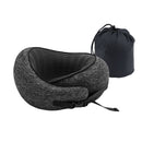 Travel Pillows for Airplanes Ergonomic Memory Foam Neck Pillow, Breathable & Washable Cover, Travel Bag Included, Airplane Pillow for Airplane, Car, Office and Home, Dark Grey