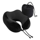 Travel Pillow for Airplanes Memory Foam Neck Pillows for Traveling, Soft & Washable Cover with Storage Bag, Portable Plane Accessories for Airplanes Offices Cars, Black