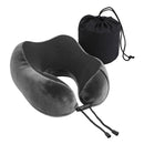 Travel Pillow for Airplanes Memory Foam Neck Pillows for Traveling, Soft & Washable Cover with Storage Bag, Portable Plane Accessories for Airplanes Offices Cars, Grey