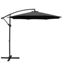 Arlo 3m Outdoor Umbrella Cantilever Beach Garden Patio Black