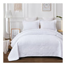 Antique White 100% Cotton Quilted 3 pcs Bedspread Coverlet Set – Queen