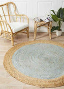 Briar Blue Modern Rug (Round) Rugs