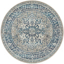 Solace Blue Modern Rug (Round) Rugs