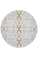 Verona Gold Modern Rug (Round) Rugs