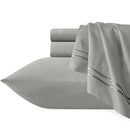 Strada Embroidered 1000 TC Egyptian Cotton Silver Charcoal Deep Sheet sets – Queen