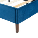Vienna Velvet Bed Frame – Blue – Single