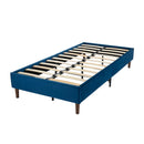 Vienna Velvet Bed Frame – Blue – Single