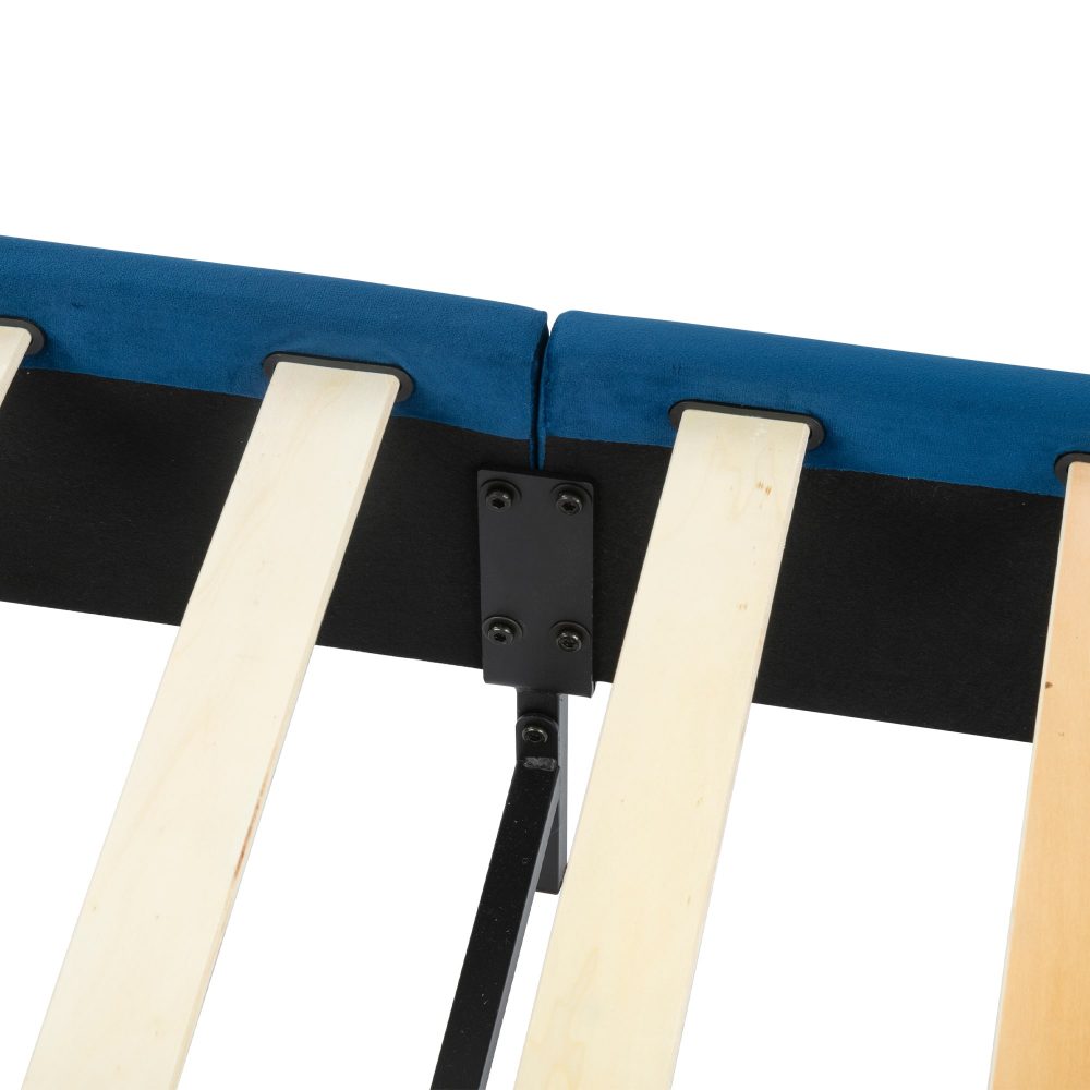 Vienna Velvet Bed Frame – Blue – Single
