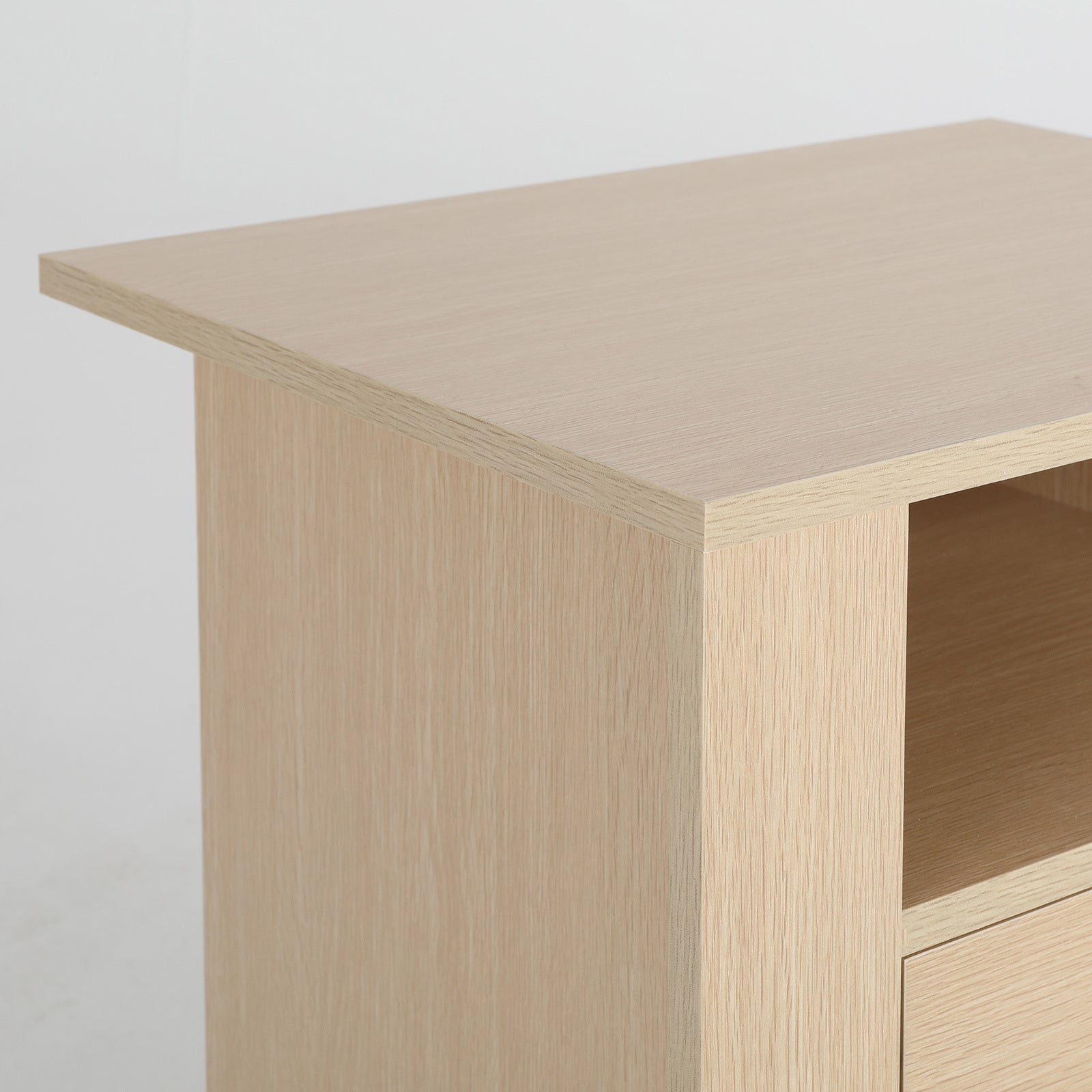 Zuri Bedside Table – Oak – 2 Drawer