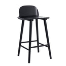 Atlas Wooden Bar Stool Dining Chair Ash Wood ELISE 65cm BLACK