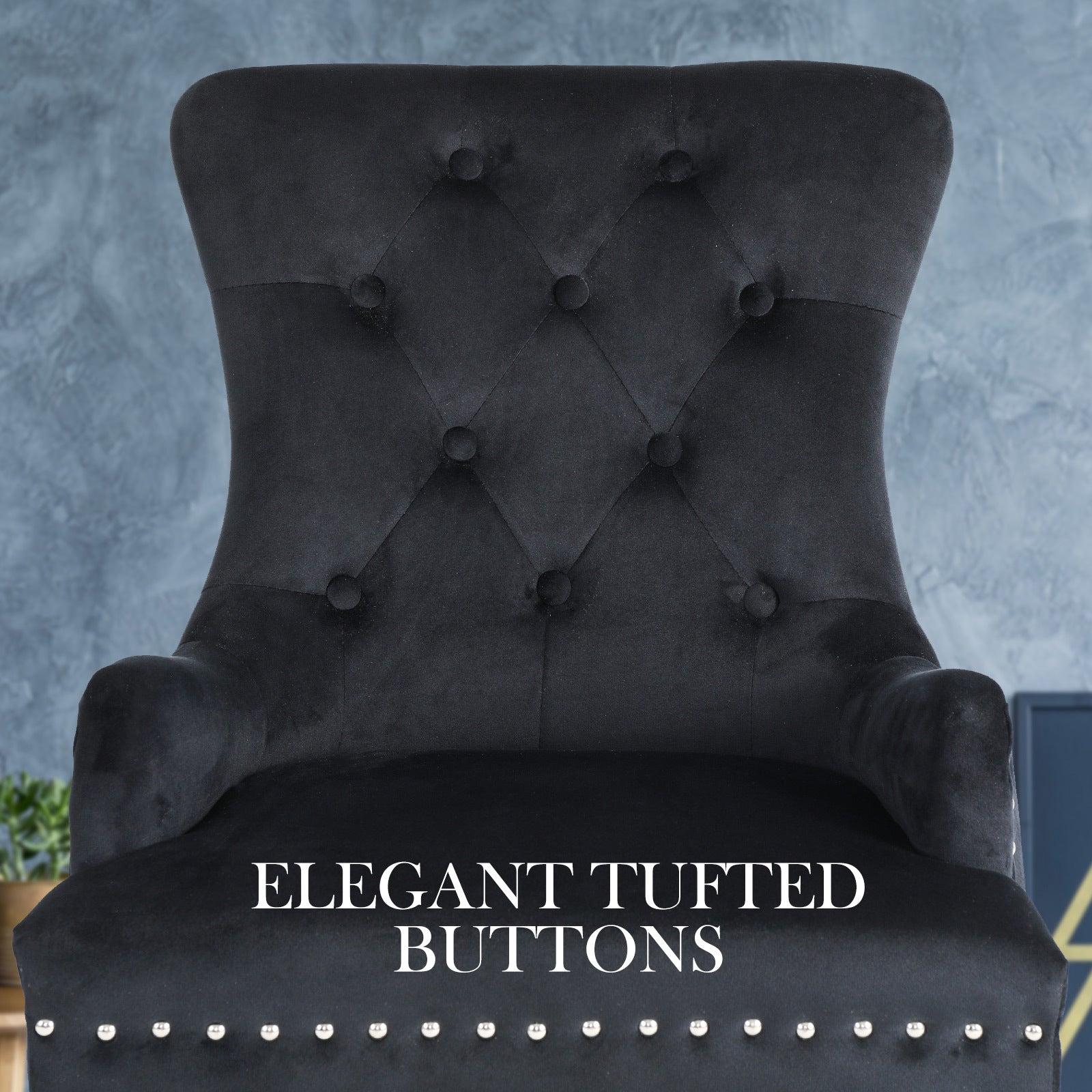 Rowan French Provincial Dining Chairs – Black – Set of 2
