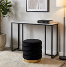 Stone Marble Console - Marble & Black