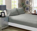 Atlas 1000TC Ultra Soft Fitted Sheet & 2 Pillowcases Set - Bed - Grey – Double