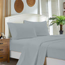 Atlas 1000TC Bed Soft Flat & Fitted Sheet Set Silver – Queen
