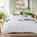 Tufted Boho Embroidery Quilt/Doona/Duvet Cover Set - White – Queen