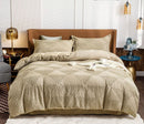 Tufted Textured Jacquard Quilt Cover Set - Beige – Queen